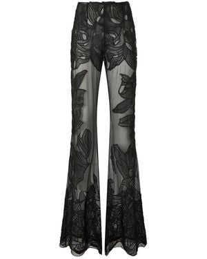 Alberta Ferretti Wide Trousers - Negro