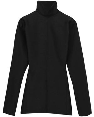 Carven Truien & Vesten ,Zwart ,Wol Kimono Blouse