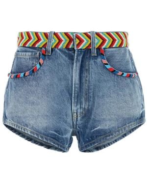 Alanui Denim Shorts - Blue