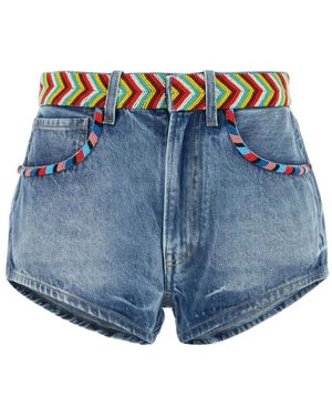 Alanui Denim Memories Shorts - Blauw