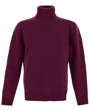 Seven Gauge Woll rollkragenpullover - Lila