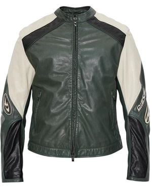 DIESEL Leather Jackets - Verde