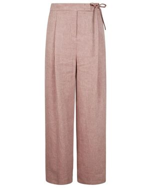 Eleventy Wide Trousers - Rosa