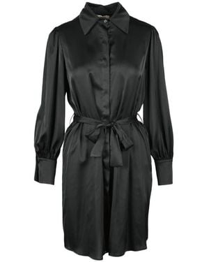 Think! Kleedjes ,Zwart ,Polyester Abito Donna