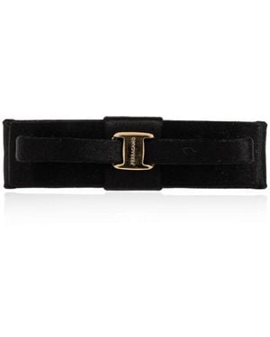 Ferragamo Haarspange Aus Satin - Schwarz
