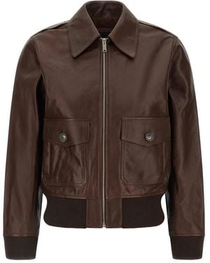 A.P.C. Jassen ,Bruin ,Leer Gaelle Blouson