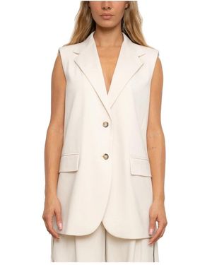 Weekend by Maxmara Jassen ,Katoen Wkdfiore Gilet - Naturel
