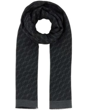 Saint Laurent Echarpe Monogram Jacquard - Schwarz