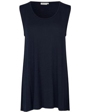 Masai Kleedjes ,Blauw ,Polyester Top Met Brede Bandjes