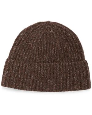 Lisa Yang Rippstrick-Beanie - Braun