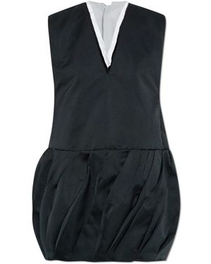 Jil Sander Kleedjes ,Zwart ,V-Hals Jurk