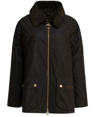Barbour Groene Jas Met Corduroy Kraag - Zwart