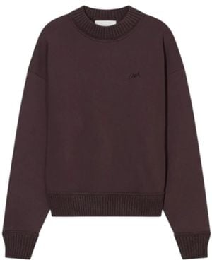 Closed Hoodies & Sweatvesten ,Bruin ,Katoen Crewneck Sweatshirt - Paars
