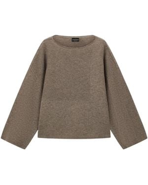 Emporio Armani Round-Neck Knitwear - Brown