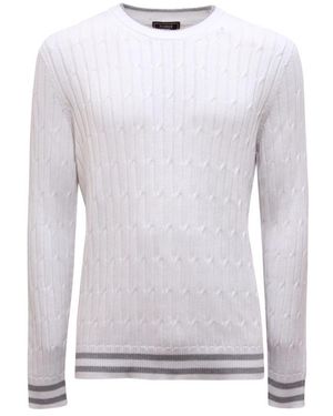 Peserico Round-Neck Knitwear - Grey