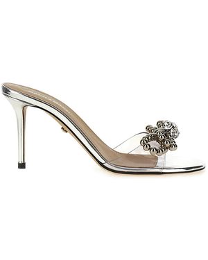 Mach & Mach Heeled Mules - Blanco