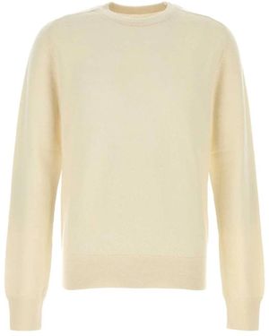 Maison Margiela Ivory wollpullover - Weiß