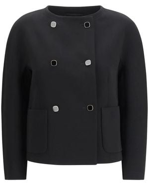 Max Mara Boxy Cady Jacke - Schwarz