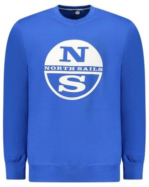 North Sails Hoodies & Sweatvesten ,Blauw ,Katoen Crew Neck Sweatshirt