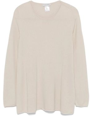Le Tricot Perugia Long Sleeve T-Shirts - Natural