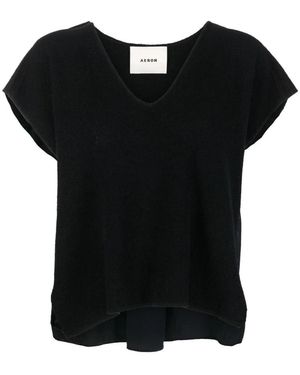 Aeron Casual Zwarte Viscose Blouse