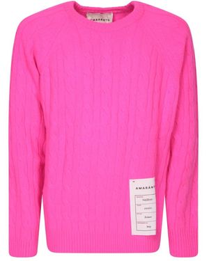 Amaranto Round-Neck Knitwear - Rosa