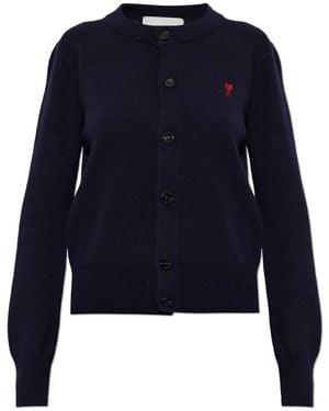 Ami Paris De Coeur Cardigan - Blau