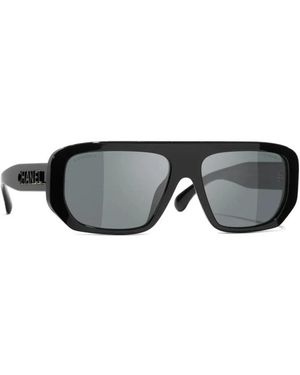 CHANEL Shield Sonnenbrille - Schwarz