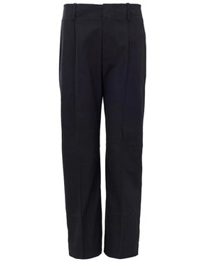 Bottega Veneta Hochtaillierte Blaue Twill Hose