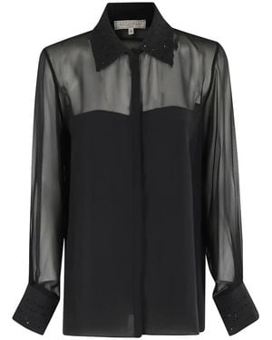 Antonelli Overhemden ,Zwart ,Pailletten Zwarte Lange Mouw Cupcake Shirt