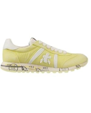 Premiata Lucy Sneakers Aus Wildleder Und Stoff - Gelb