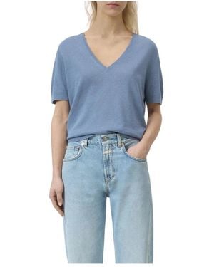 Closed V-Neck Knitwear - Azul