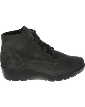 Semler Sportlich Mittelgrau Wildlederschuhe - Schwarz