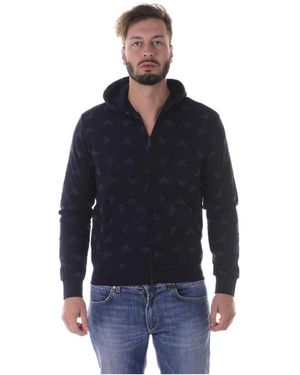 Armani Jeans Hoodies & Sweatvesten ,Blauw ,Katoen Hoodies