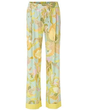 Marc Cain Blumige Weite Hose - Gelb