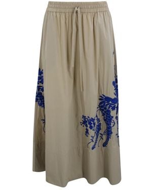 P.A.R.O.S.H. Midi Skirts - Natural