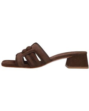 Notre-v Schoenen ,Bruin ,Leer Nv-1010 Mules