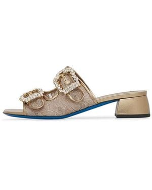 Loriblu Mules Mit Schmuckapplikation - Mettallic