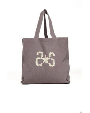 2Star Tote Bag Aus Canvas Mit Logo - Braun