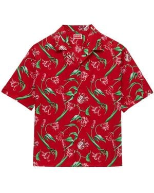KENZO Short Sleeve Shirts - Red