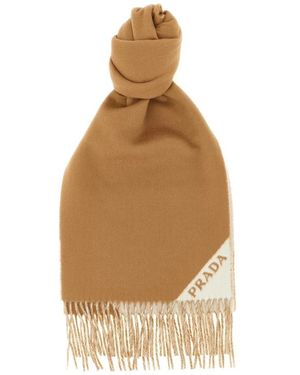 Prada Accessoires ,Veelkleurig ,Kasjmier Cashmere Sjaal - Bruin