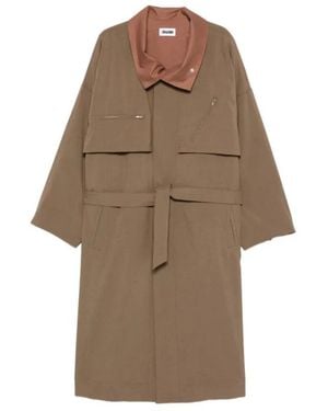 Magliano Single-Breasted Coats - Brown