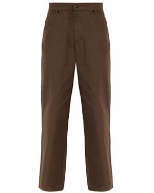 Moncler Straight Trousers - Marrone