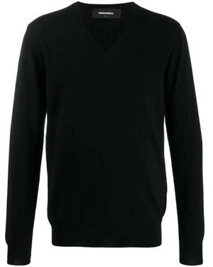 DSquared² V-Neck Knitwear - Nero