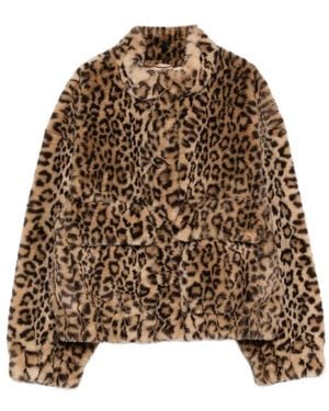 Ba&sh Faux Fur & Shearling Jackets - Marrón