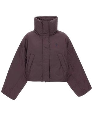 Polo Ralph Lauren Jassen ,Paars ,Polyester Donsjack Cropped Puffer