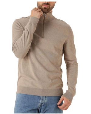 SELECTED Truien & Vesten ,Katoen Slhberg Half Zip Cardigan Noos - Naturel