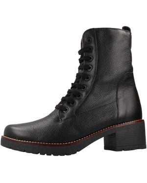 Pitillos Schoenen ,Zwart ,Leer Militaire Enkellaars Napa