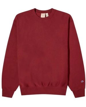 Champion Hoodies & Sweatvesten ,Rood ,Katoen Reverse Weave Crewneck Sweatshirt