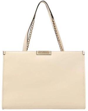 Twinset Weiße Mini Tasche Mit Kettenriemen - Natur